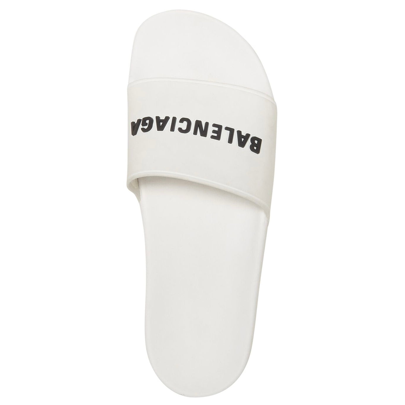 Womens Balenciaga White Logo Sliders