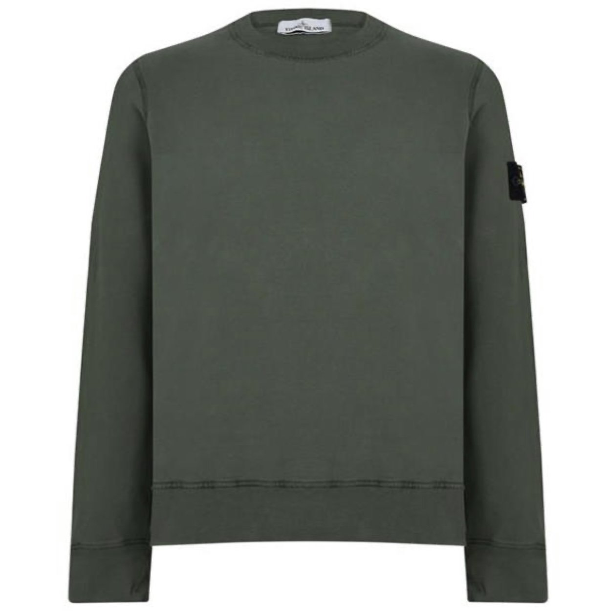 Stone Island Khaki Garment Dyed Sweatshirt