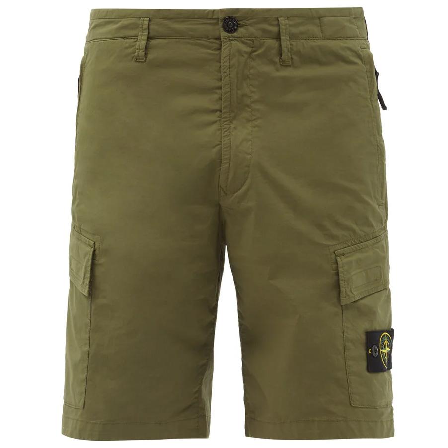 Stone Island Khaki Tela Cargo Shorts