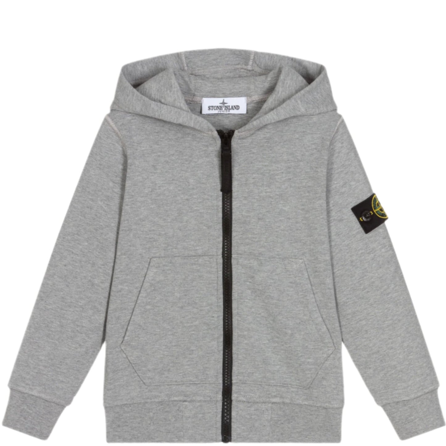 Stone Island Junior Grey Zip Up Hoodie