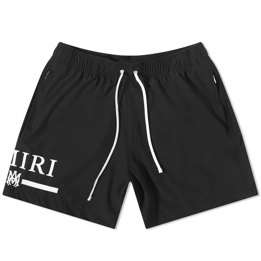 Amiri Black Logo Swimshorts
