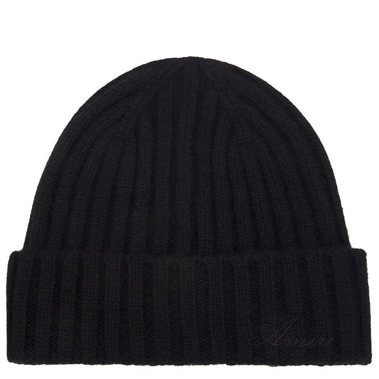 Amiri Black Cashmere Script Beanie